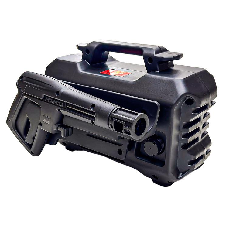 کارواش برقی ۱۱۰ بار ۱۴۰۰ وات پوکا با موتور ذغالی پوکا مدل PW-8201 با حداکثر دبی آب ۵.۵ لیتر بر دقیقه