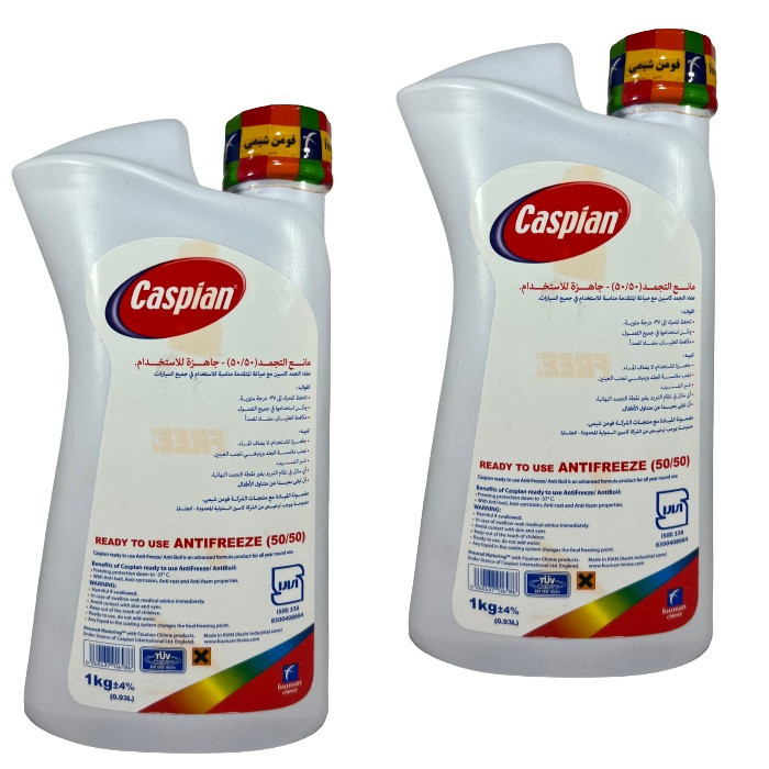 ضدیخ خودرو کاسپین مدل AM 11L 50/50 وزن 1 کیلوگرم مجموعه 2 عددی