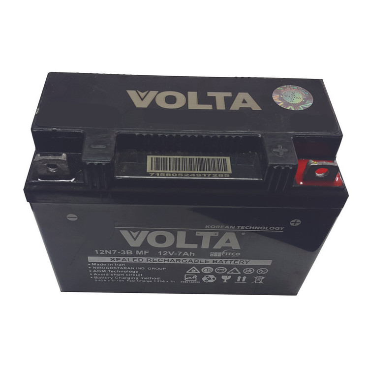 باتری موتورسیکلت ولتا مدل 12N7-3B MF 12v-7Ah