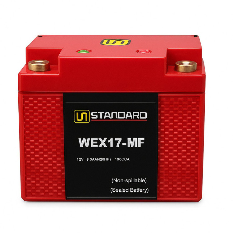 باتری موتورسیکلت 12 ولت 7 آمپر دبلیو استاندارد مدلWEX1L7-MF