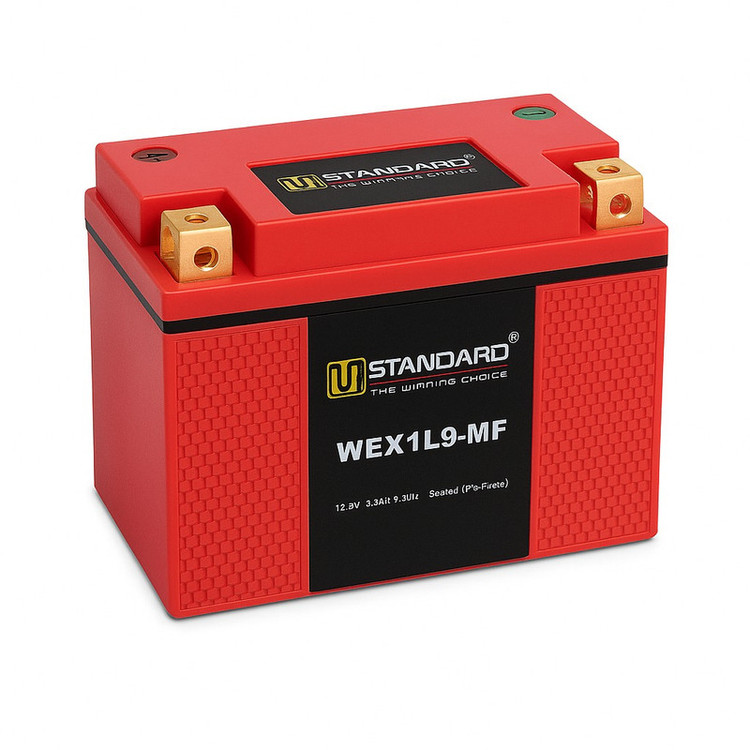 باتری موتورسیکلت 12ولت 9 آمپر دبلیو استاندارد مدل WEX1L9-MF