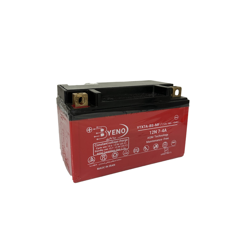 باتری موتورسیکلت بینا باتری مدل باینو ۱۲ ولت ۷ آمپر - 12V 7AH / 10HR