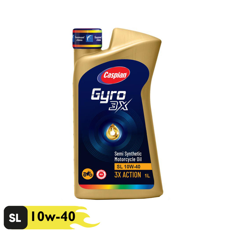 روغن موتورسیکلت کاسپین مدل SL-10W-40 کد jaso ma حجم 1 لیتر