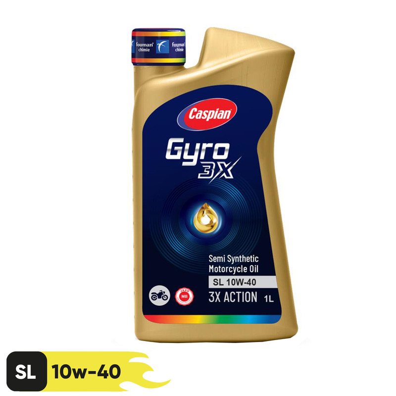 روغن موتورسیکلت کاسپین مدل SL-10W-40 کد jaso mb حجم 1 لیتر