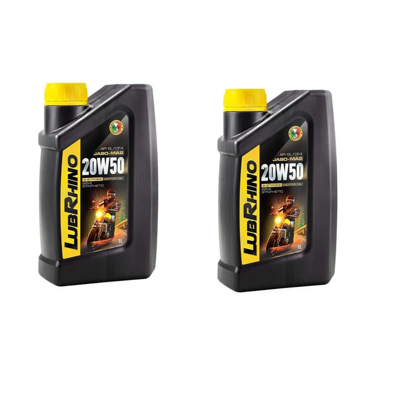 روغن موتور سیکلت لوبرینو مدل SL 20W-50 حجم 1 لیتر بسته دو عددی
