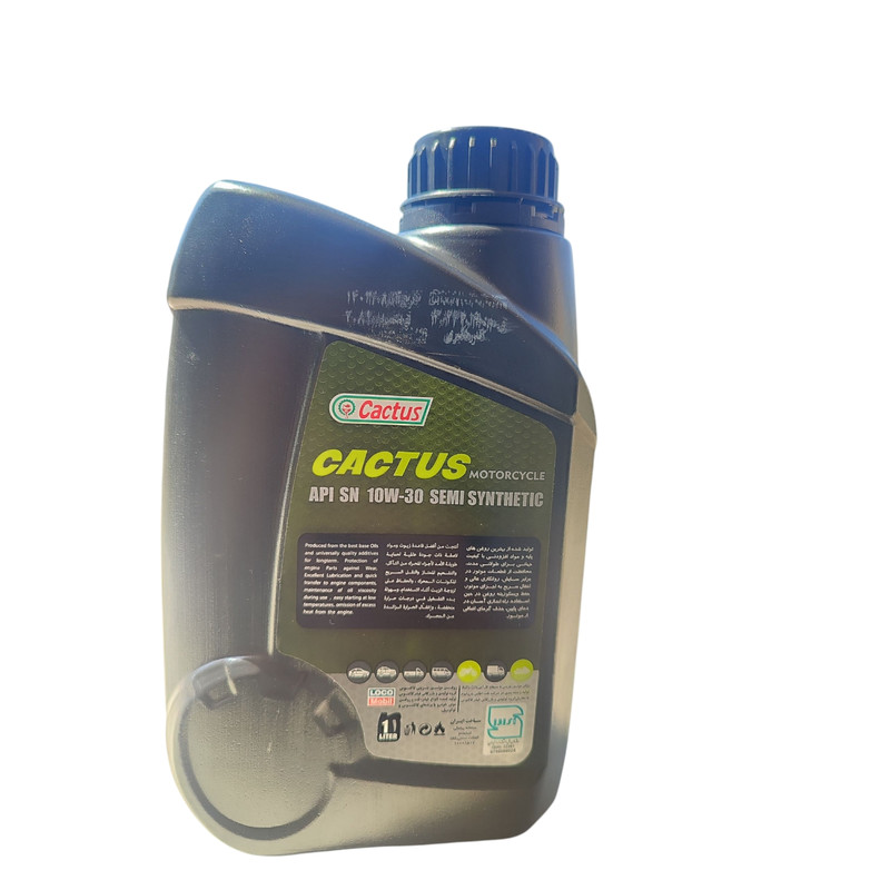 روغن موتور سیکلت تمام سنتتیک کاکتوس مدل SN 10W-30 حجم 1 لیتر