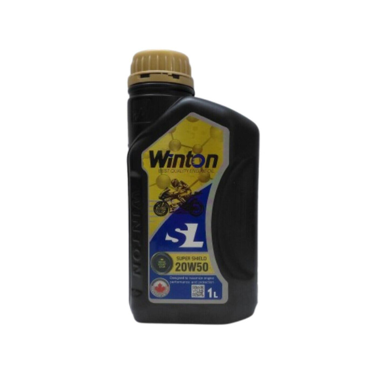 روغن موتور سیکلت تمام سنتتیک وینتون مدل  SL 20w-50 حجم 1 لیتر مناسب برای بنلی ،کی ال دی