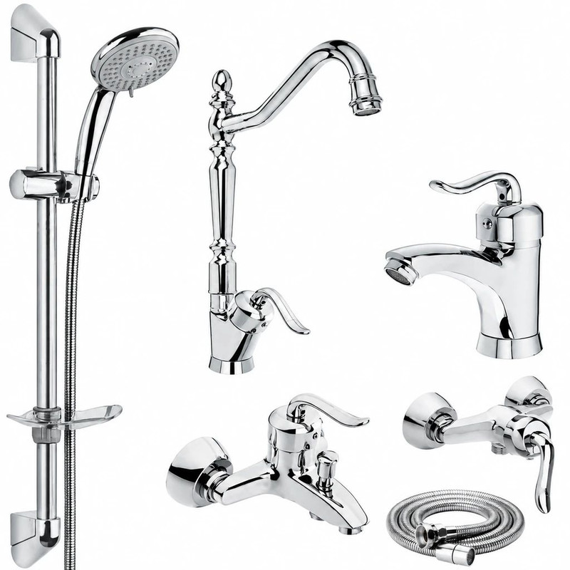 ست شیرآلات مدل قاصدک اهرمی مجموعه 6 عددی