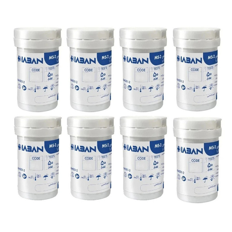 نوار تست قند خون دیابان مدل MS-2 سازگار با دستگاه دیابان هشت بسته 50 عددی