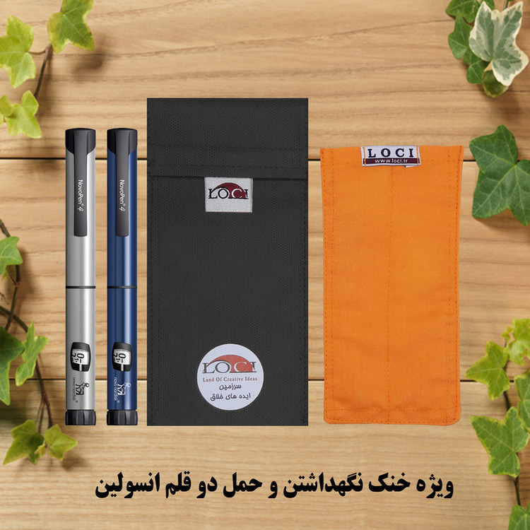 کیف خنک نگهدارنده انسولین لوک آی مدل 2 قلم کد 01 مجموعه 2 عددی