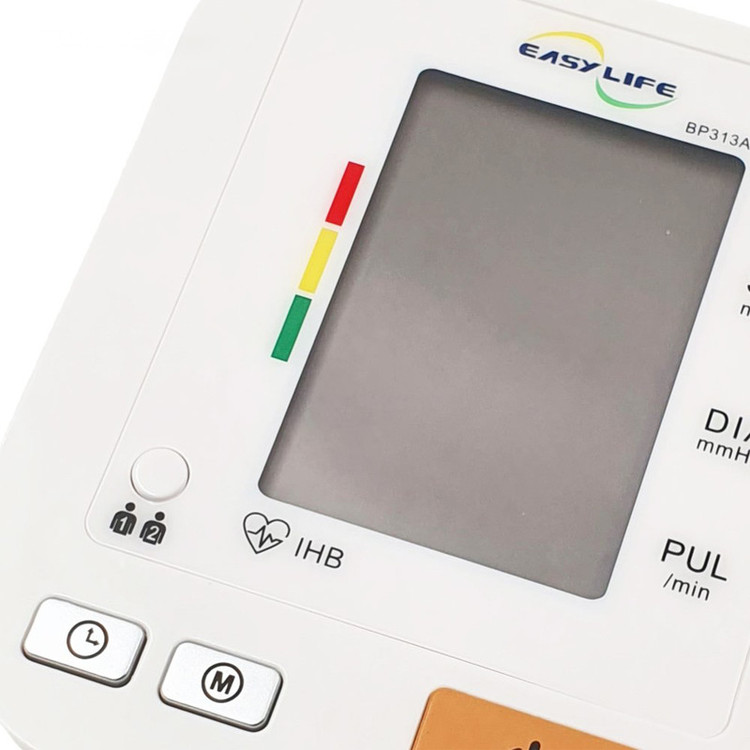 فشارسنج دیجیتال بازویی ایزی لایف مدل BP313A با قابلیت اندازهگیری فشار خون و ضربان قلب، تشخیص آریتمی، بازوبند قابل شستشو، منبع انرژی باتری و کابل USB، مناسب بازو 22 تا 42 سانتیمتر