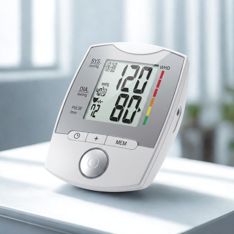 فشارسنج دیجیتال بازویی گلامور مدل HL858GC با نمایشگر LCD، حافظه 40 رکورد، پشتیبانی 3 کاربر، تشخیص آریتمی، دو کاف بزرگ و کوچک، منبع انرژی برق و باتری و کیف ضد ضربه
