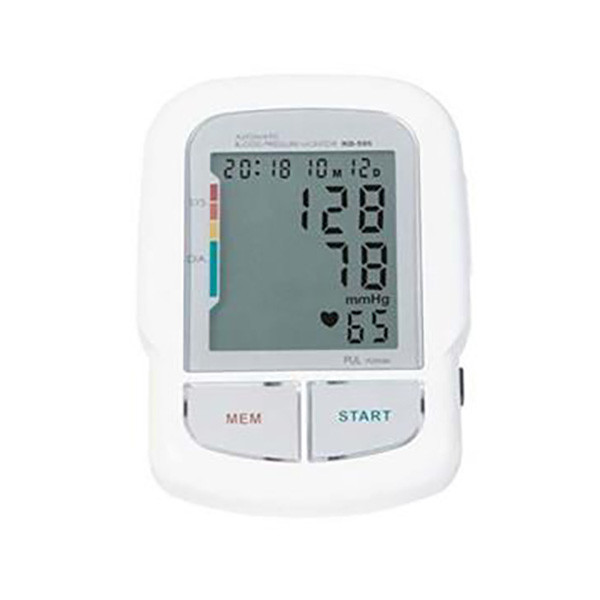 فشارسنج بازویی دیجیتال ایزی لایف مدل KD-595 با قابلیت اندازهگیری فشار خون و ضربان قلب همزمان، سیستم سخنگوی فارسی و انگلیسی، حافظه 60 رکورد، تشخیص آریتمی و منبع تغذیه باتری و برق، مناسب بازو 22 تا 42 سانتیمتر