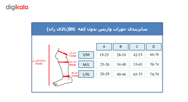 جوراب واریس ورنا مدل BG