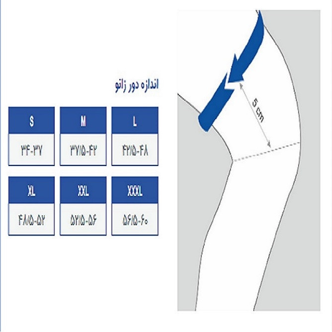 زانوبند طبی نئوپرنی چهارفنره پاک سمن مدل 085